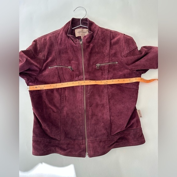 Vintage Suede Jacket & Pant Set - “Skotts Suede” - Deep Plum - Size 6 - Picture 12 of 13
